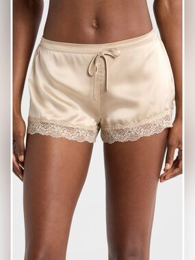 ETAM Milky Silk Pajama Shorts NWT medium